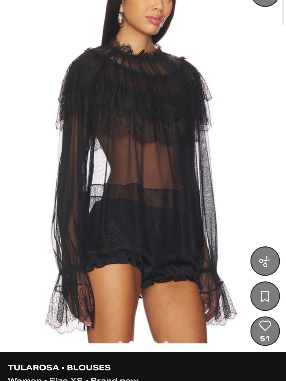 Kylen Blouse in Black - Picture 2 of 5
